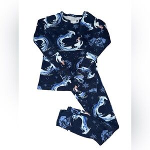 GAP Kids Disney Frozen Pajama Set with Navy and White Design Size 10